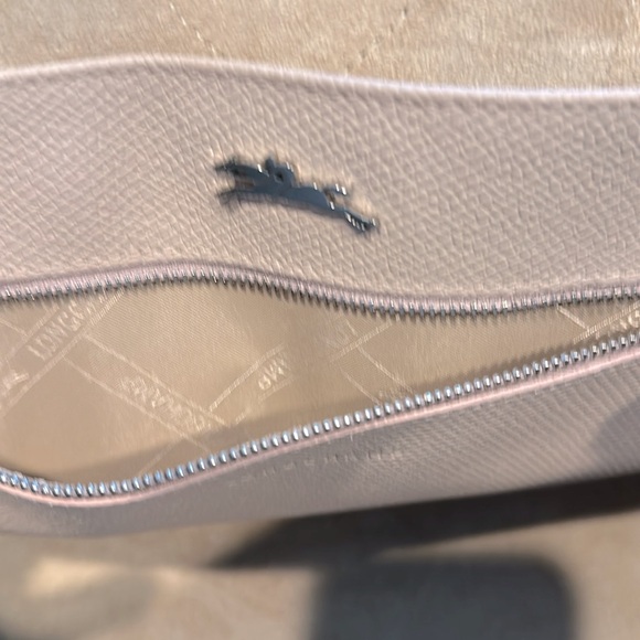 LONGCHAMP Roseau Large Leather Shoulder Tote-light pink (cert of authenticity) - Picture 9 of 17